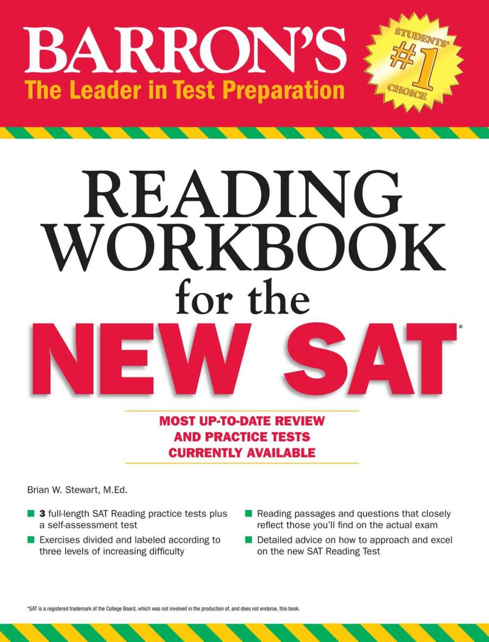 Big bigCover of Barron's Reading Workbook for the NEW SAT