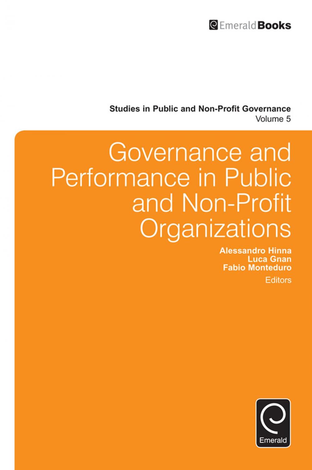 Big bigCover of Governance and Performance in Public and Non-Profit Organizations