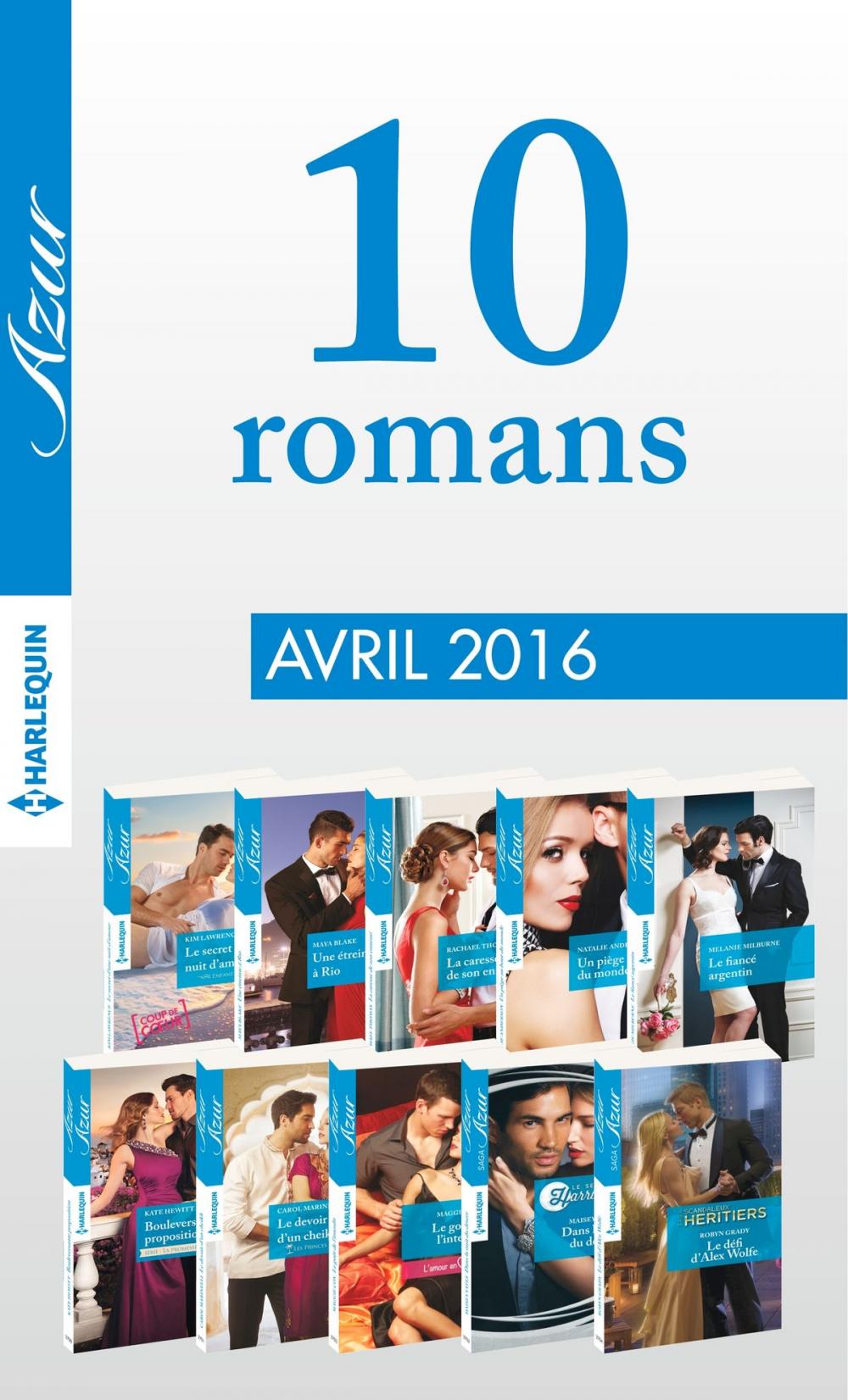 Big bigCover of 10 romans Azur (n°3695 à 3704 - Avril 2016)