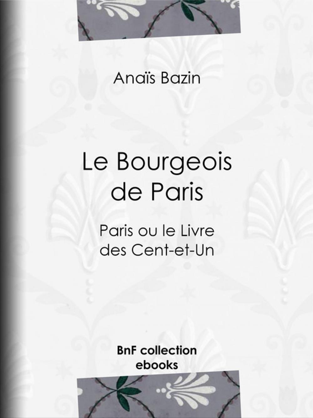 Big bigCover of Le Bourgeois de Paris