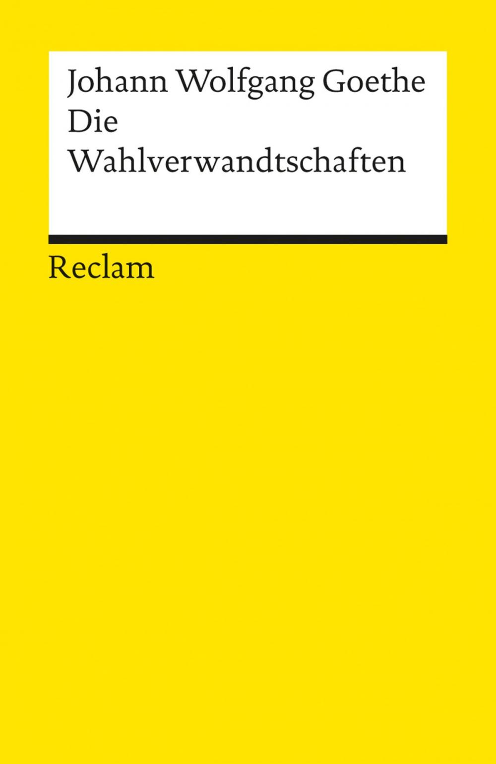 Big bigCover of Die Wahlverwandtschaften