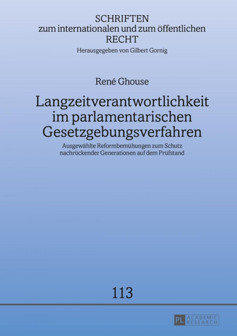 Big bigCover of Langzeitverantwortlichkeit im parlamentarischen Gesetzgebungsverfahren