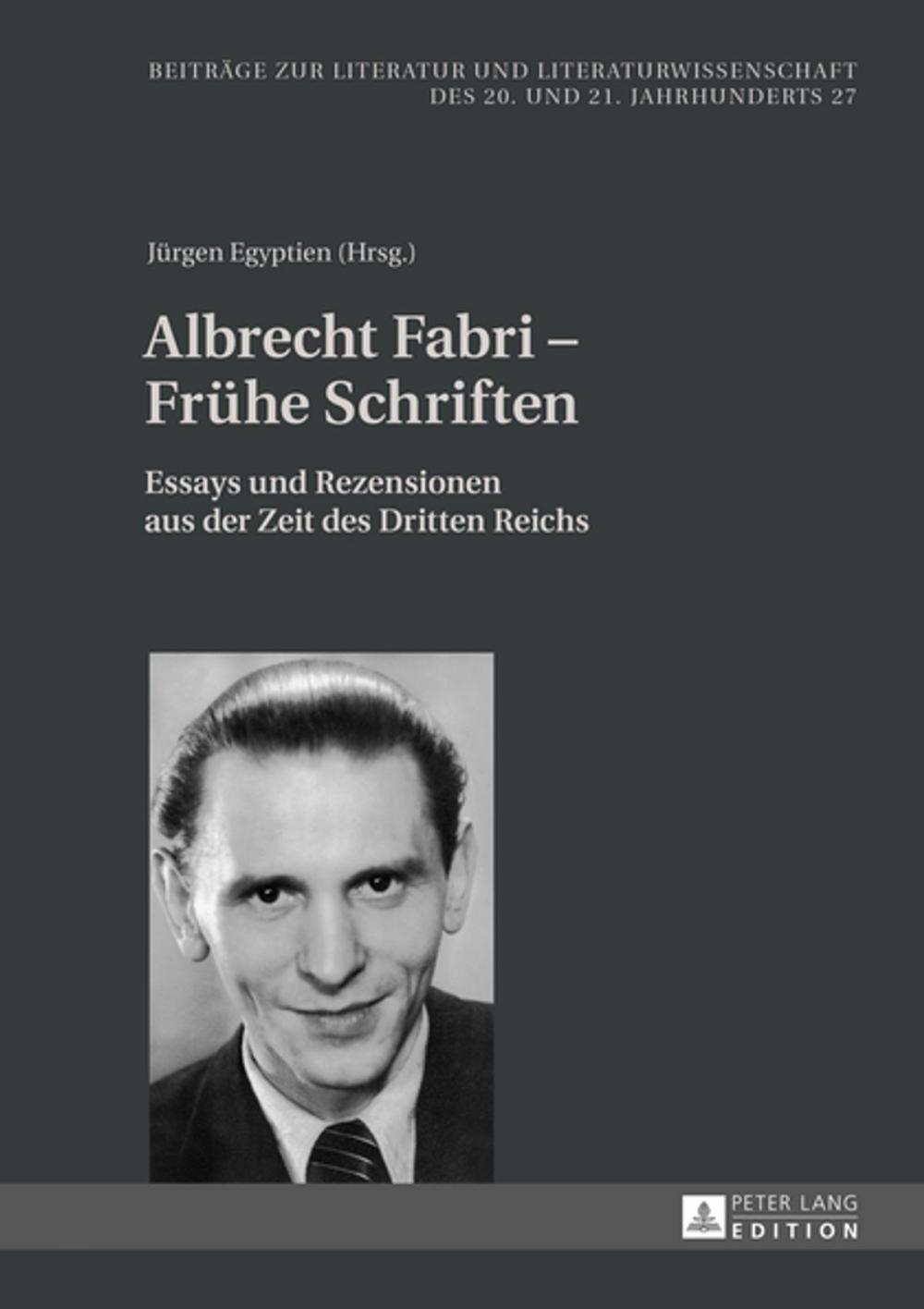 Big bigCover of Albrecht Fabri Fruehe Schriften