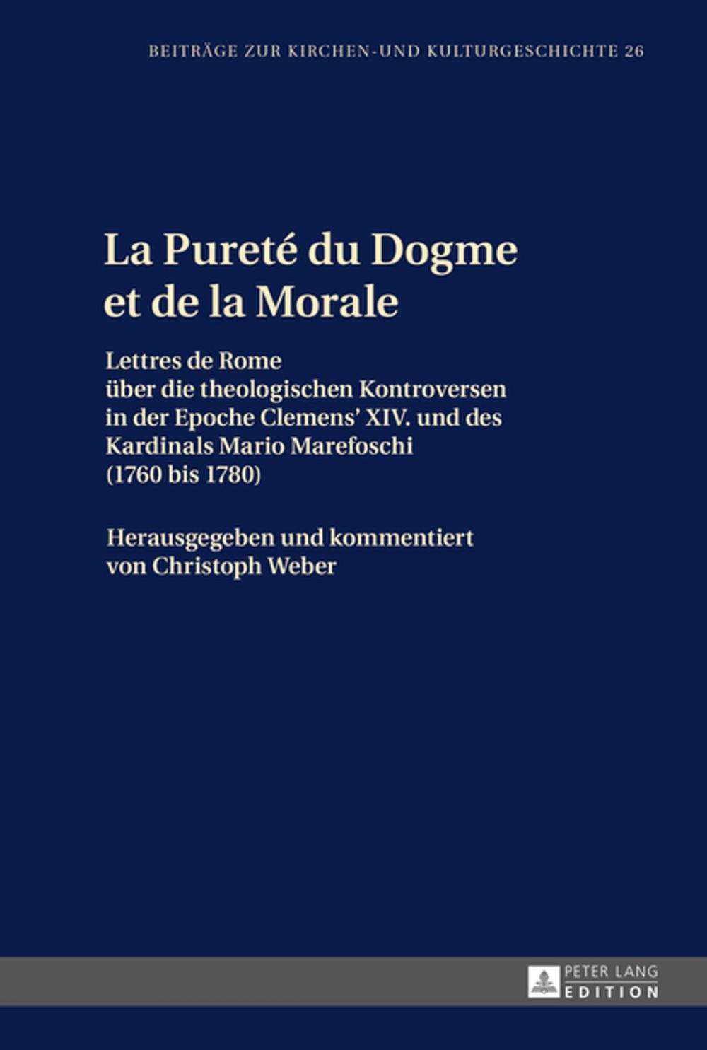 Big bigCover of La Pureté du Dogme et de la Morale