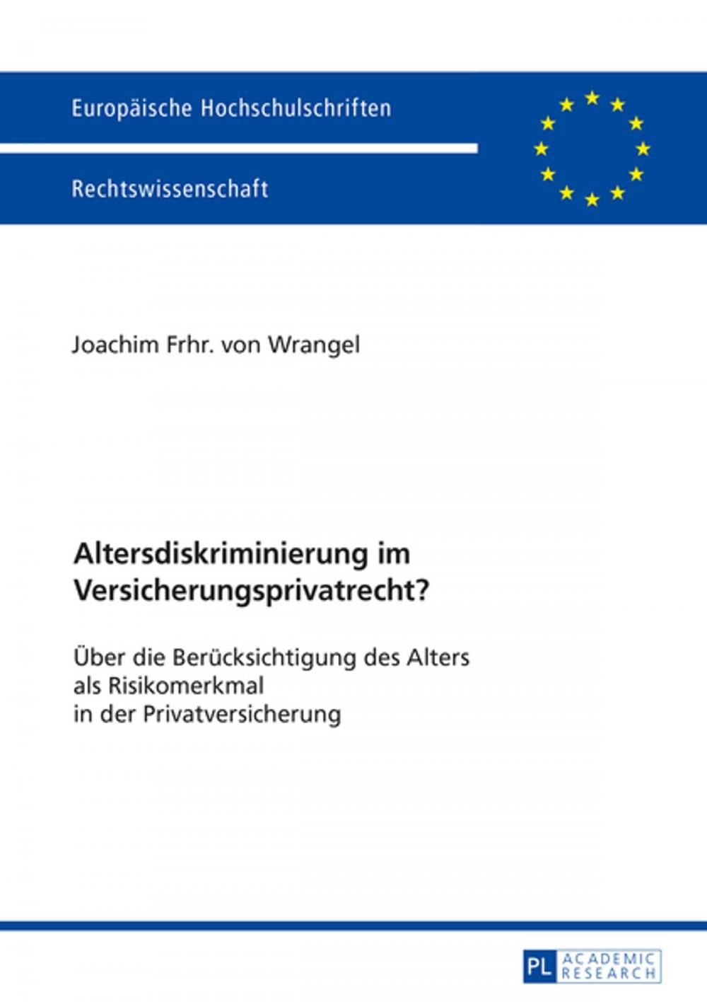 Big bigCover of Altersdiskriminierung im Versicherungsprivatrecht?