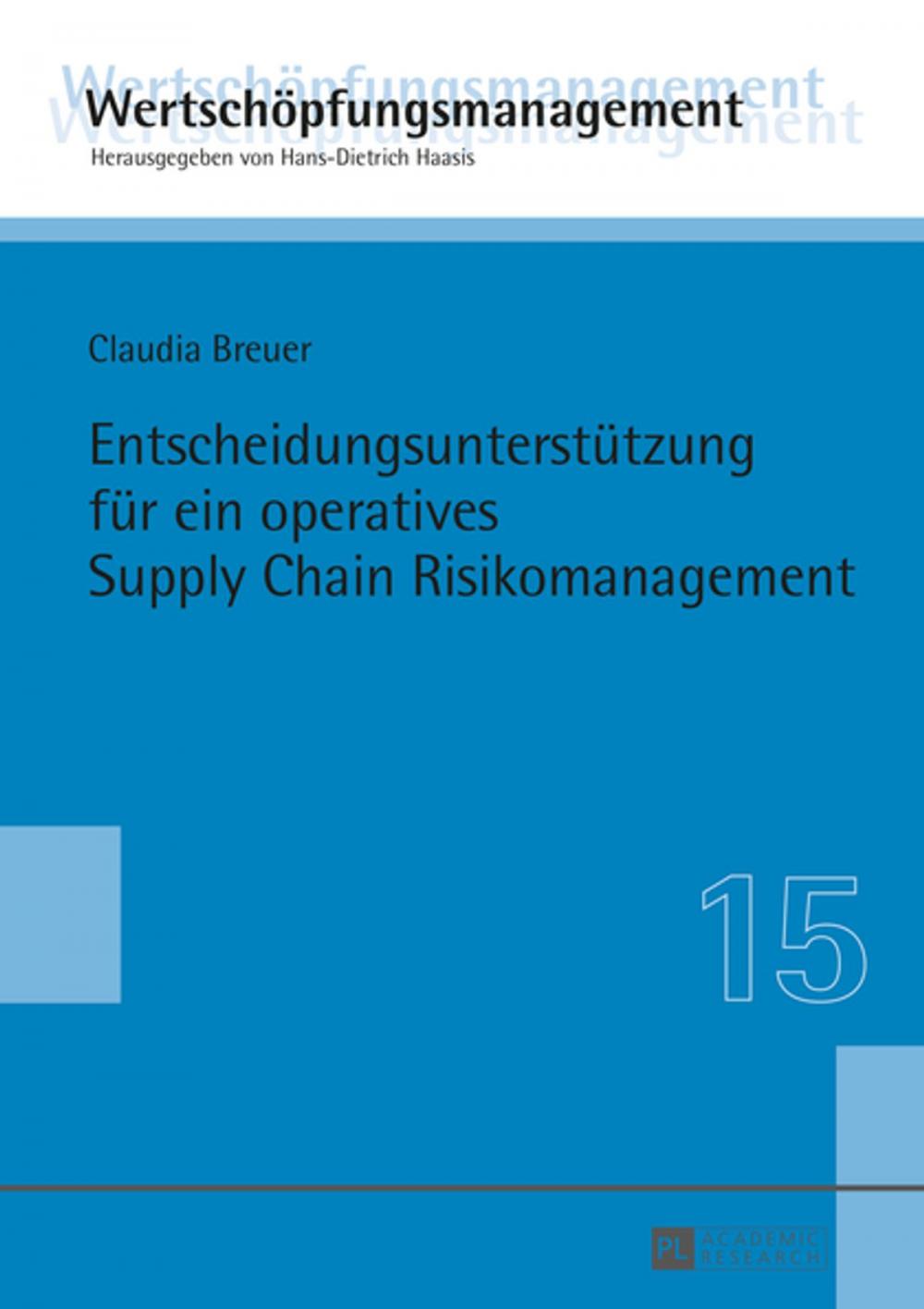 Big bigCover of Entscheidungsunterstuetzung fuer ein operatives Supply Chain Risikomanagement