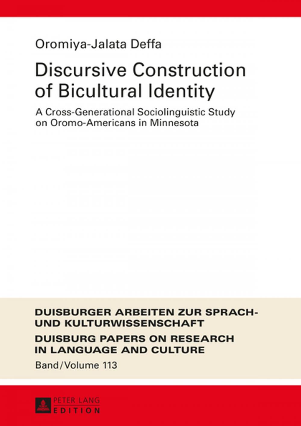 Big bigCover of Discursive Construction of Bicultural Identity