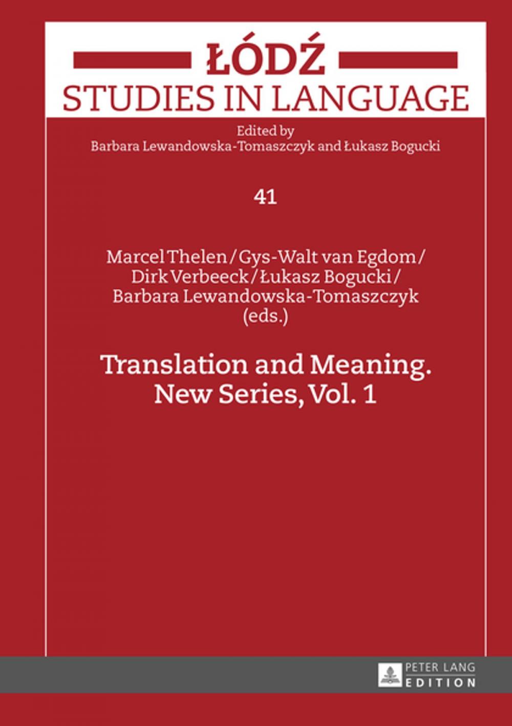 Big bigCover of Translation and Meaning