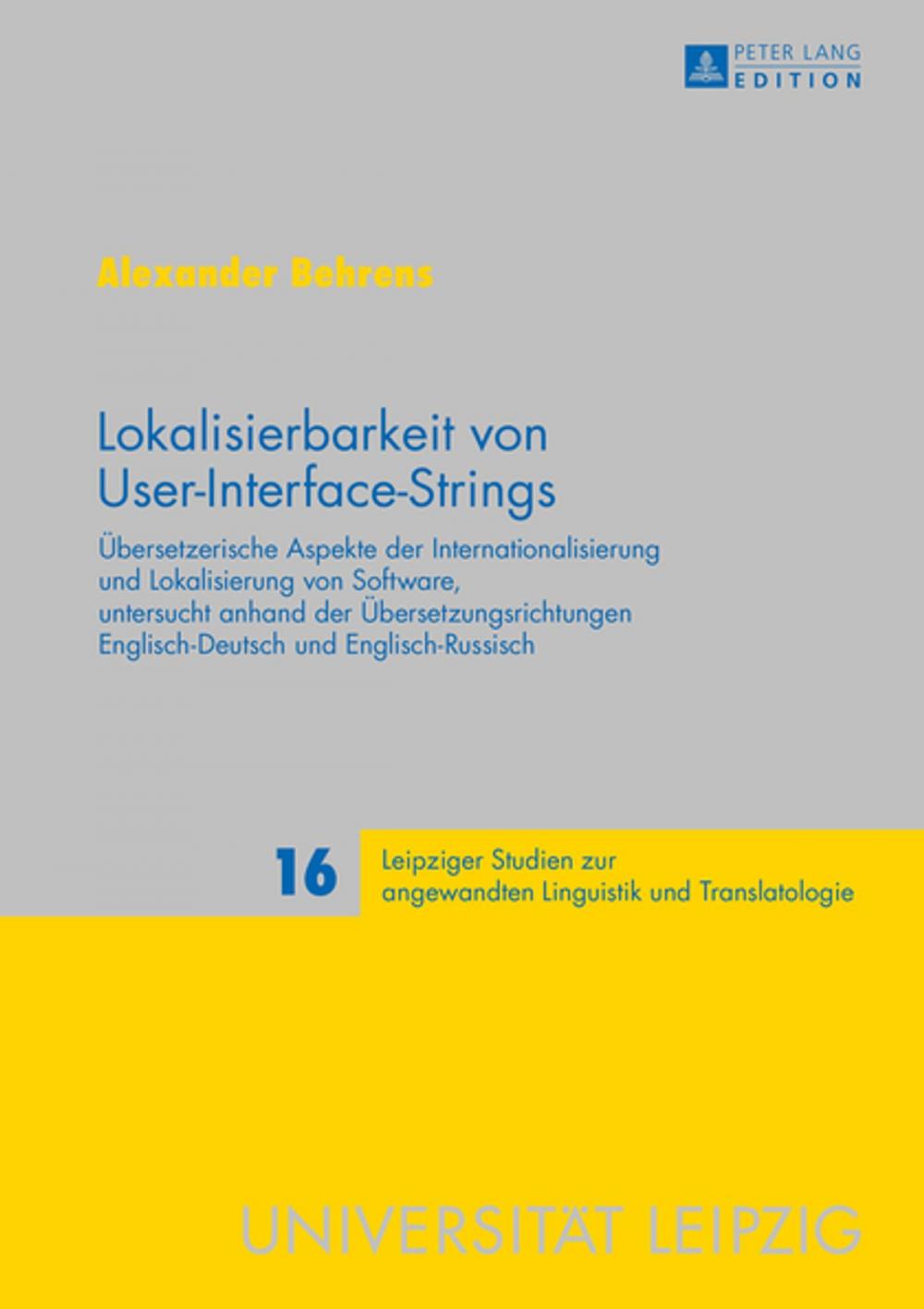 Big bigCover of Lokalisierbarkeit von User-Interface-Strings