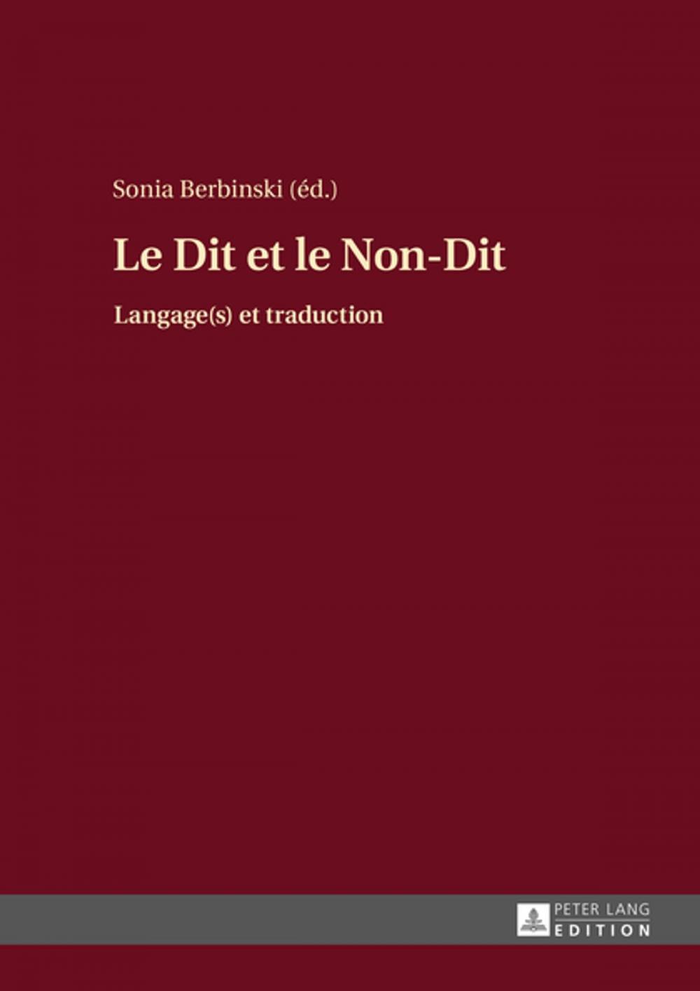 Big bigCover of Le Dit et le Non-Dit