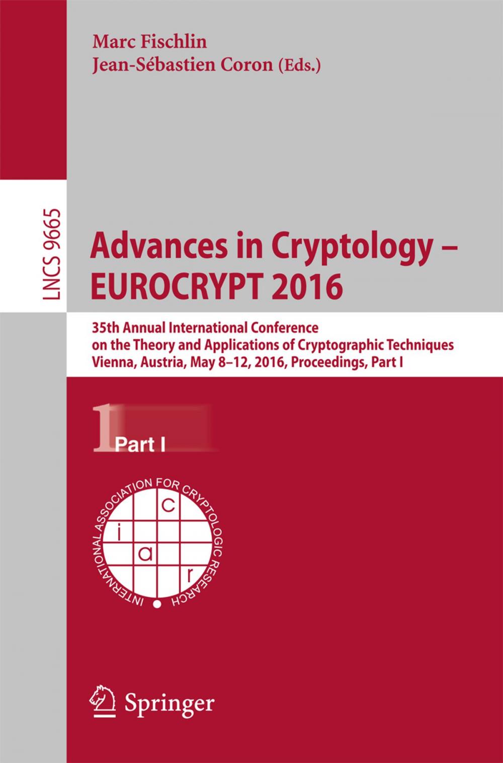 Big bigCover of Advances in Cryptology – EUROCRYPT 2016