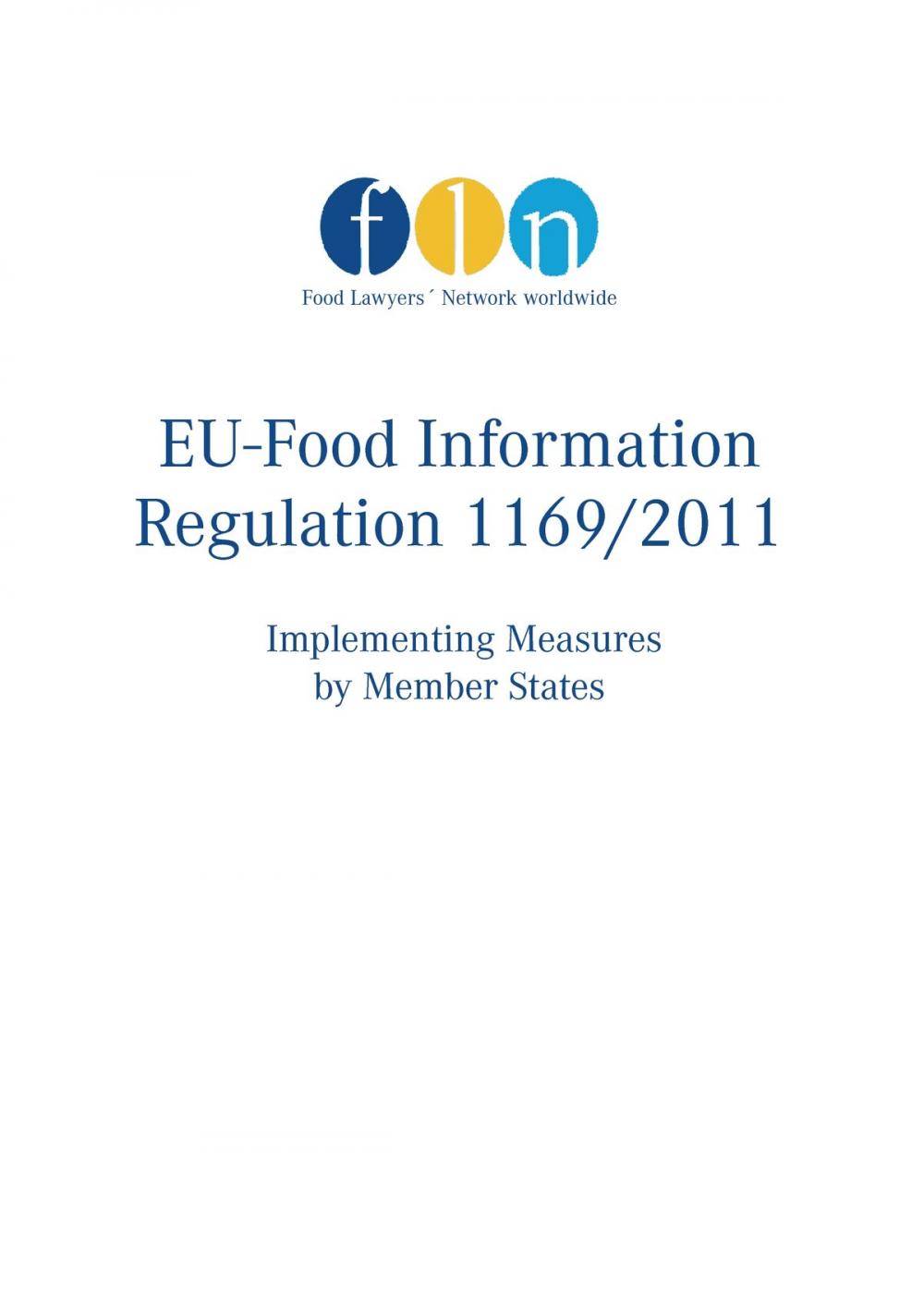 Big bigCover of EU-Food Information Regulation 1169/2011