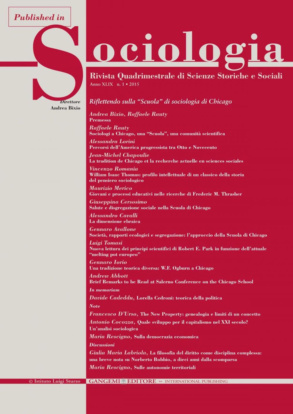 Big bigCover of William Isaac Thomas: profilo intellettuale di un classico della storia del pensiero sociologico