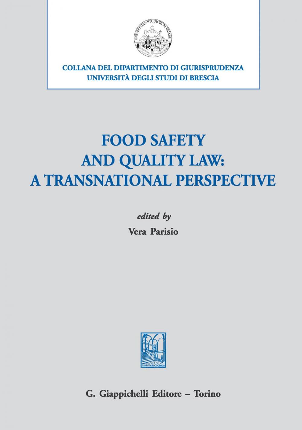 Big bigCover of Food safety and quality law: a transnational perspective