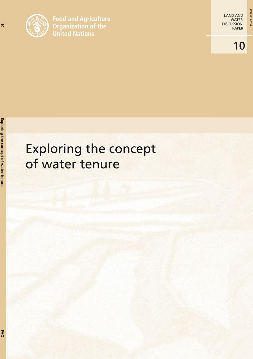 Big bigCover of Exploring the Concept of Water Tenure