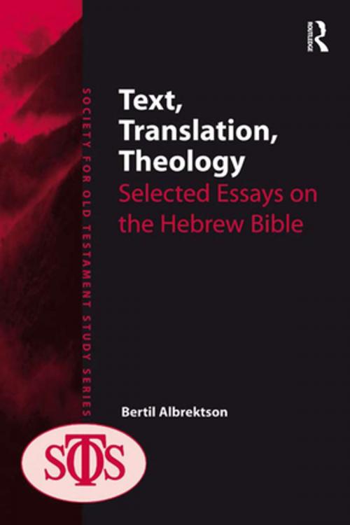 Cover of the book Text, Translation, Theology by Bertil Albrektson, Taylor and Francis