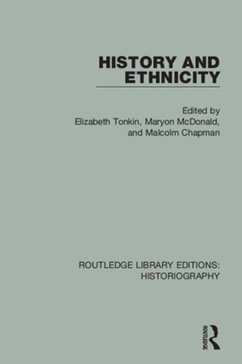 Cover of the book History and Ethnicity by , Taylor and Francis