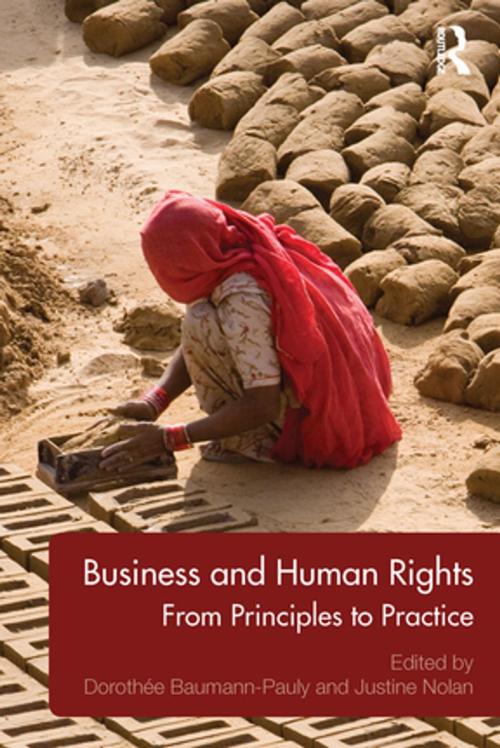 Cover of the book Business and Human Rights by Dorothée Baumann-Pauly, Justine Nolan, Taylor and Francis