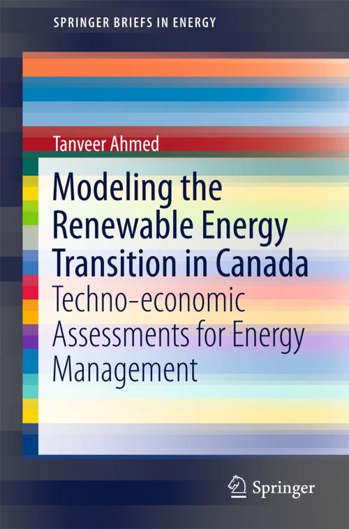 Cover of the book Modeling the Renewable Energy Transition in Canada by Tanveer Ahmed, Springer International Publishing