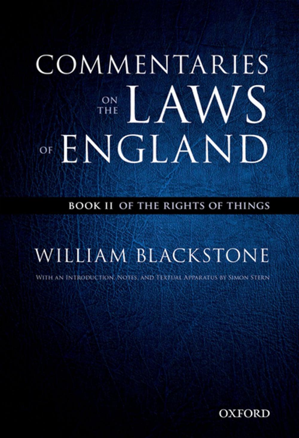 Big bigCover of The Oxford Edition of Blackstone's: Commentaries on the Laws of England