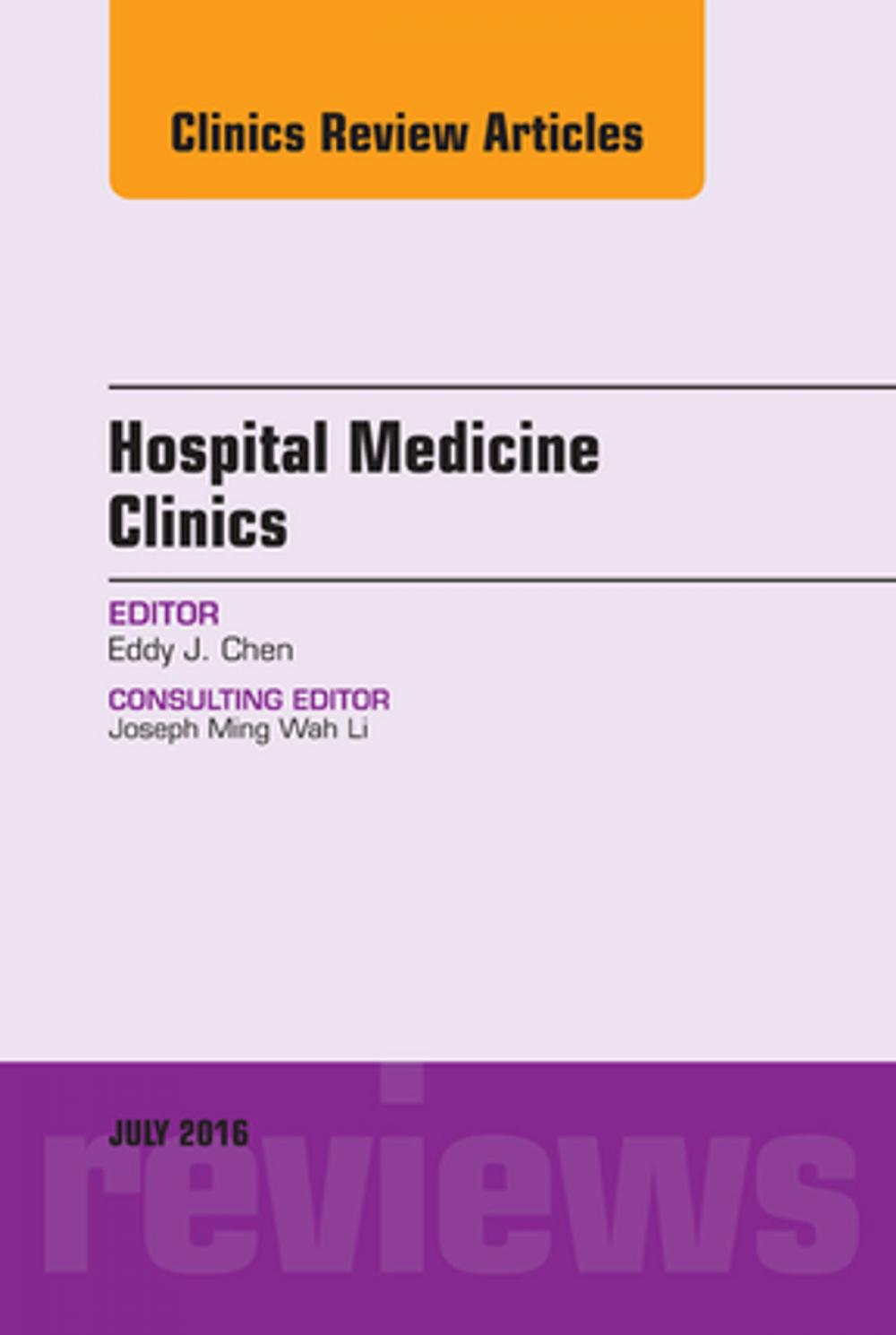 Big bigCover of Volume 5, Issue 3, An Issue of Hospital Medicine Clinics, E-Book