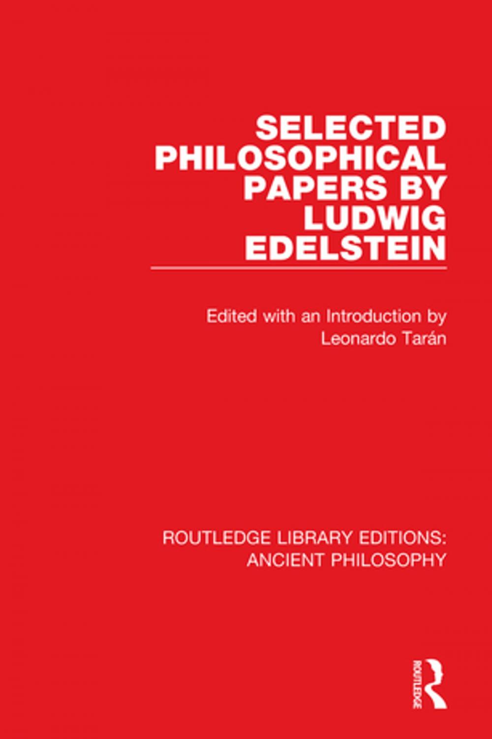 Big bigCover of Selected Philosophical Papers by Ludwig Edelstein