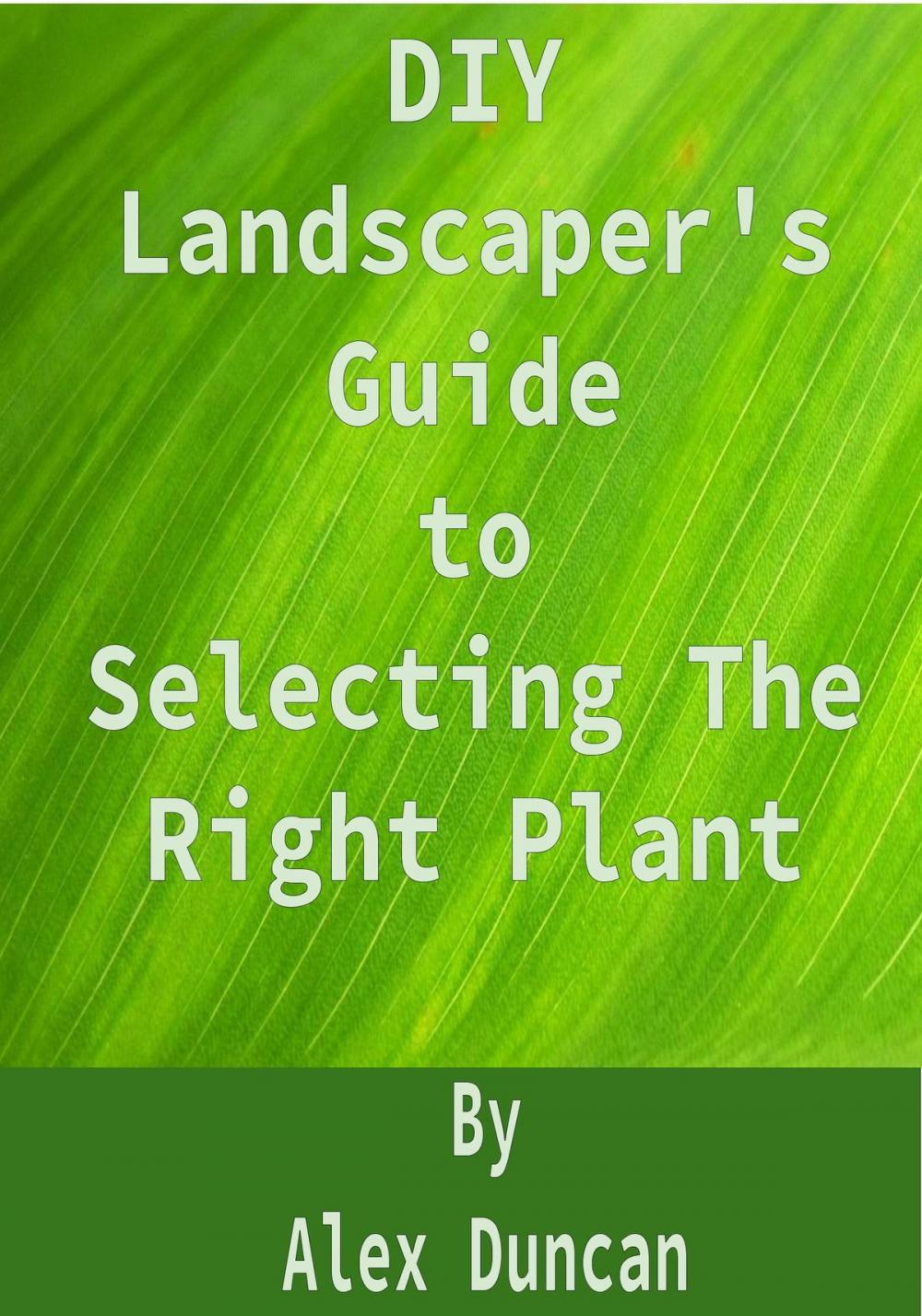 Big bigCover of DIY Landscaper's Guide to Selecting The Right Plant