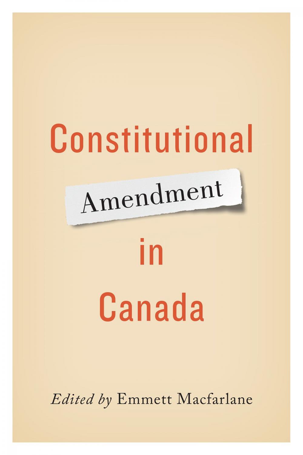 Big bigCover of Constitutional Amendment in Canada