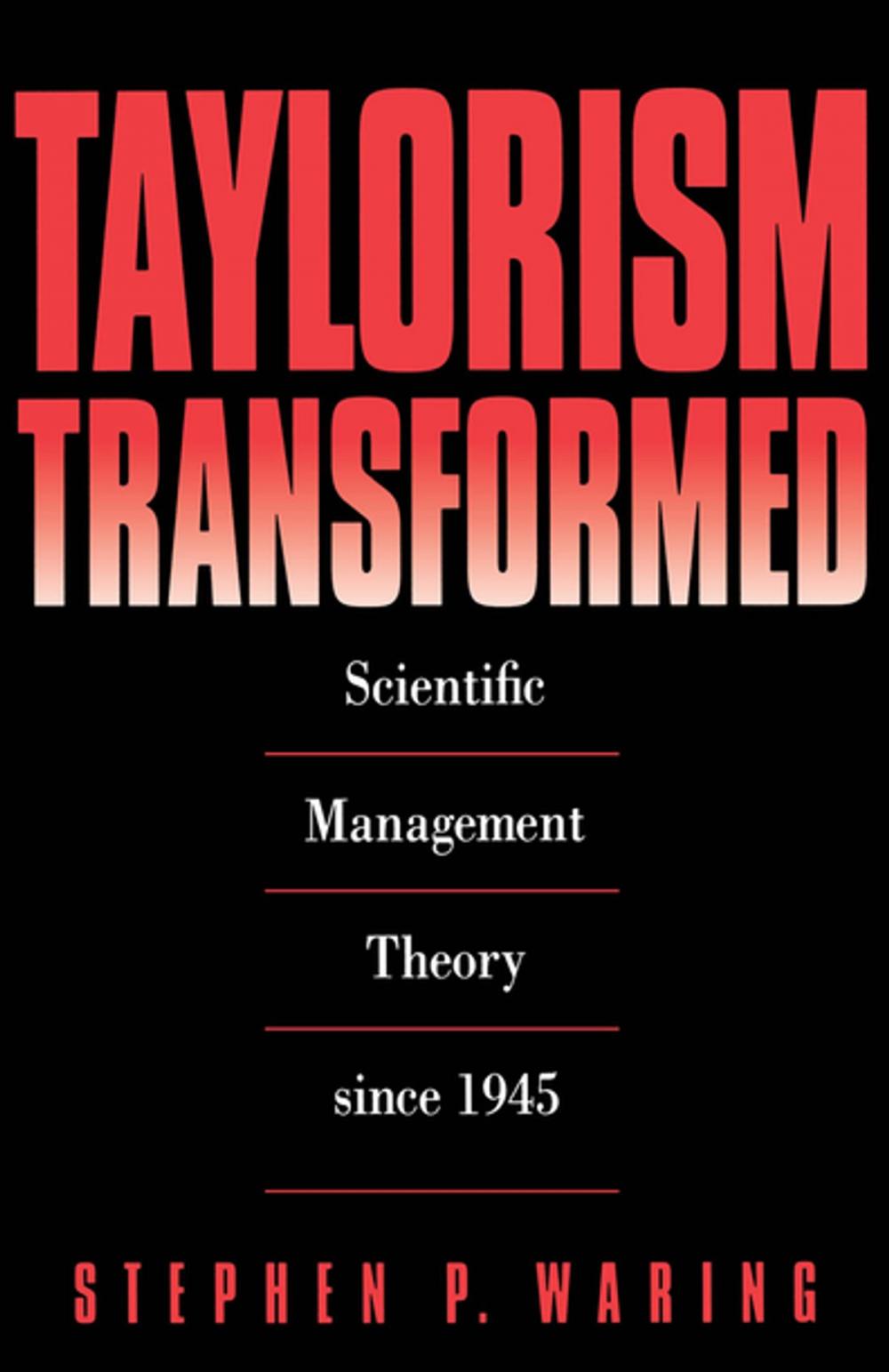 Big bigCover of Taylorism Transformed