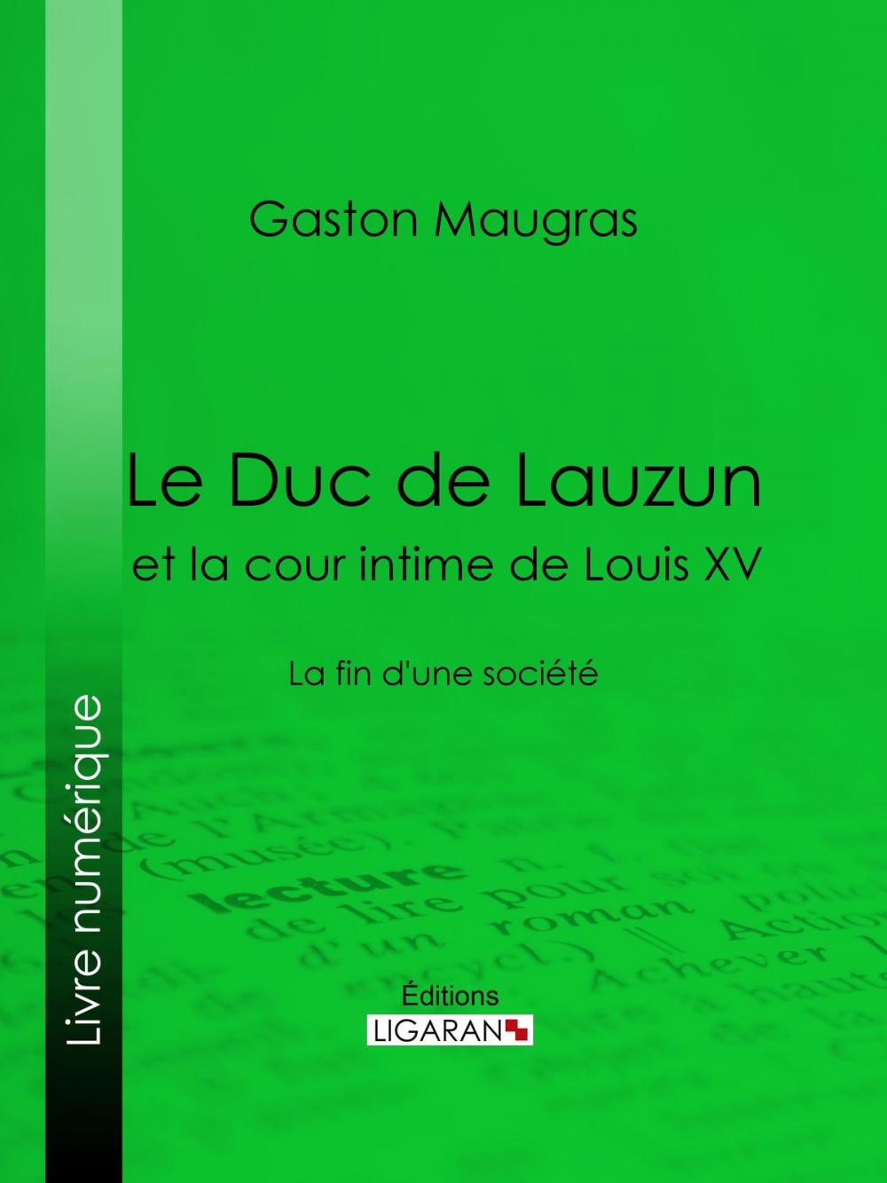 Big bigCover of Le Duc de Lauzun et la cour intime de Louis XV