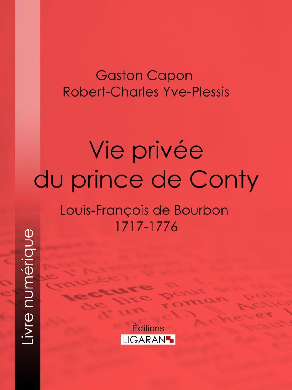 Big bigCover of Vie privée du prince de Conty