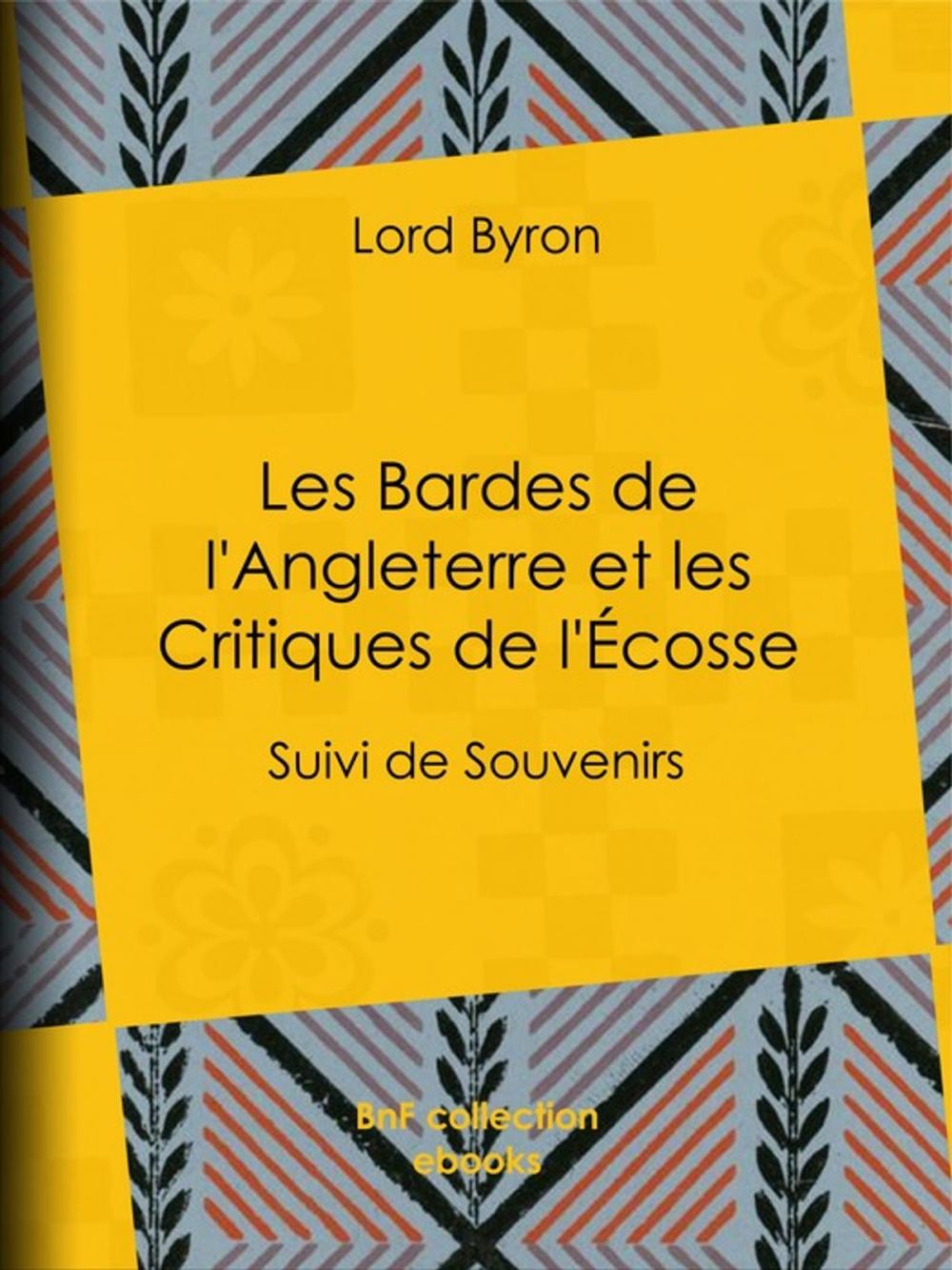 Big bigCover of Les Bardes de l'Angleterre et les Critiques de l'Écosse