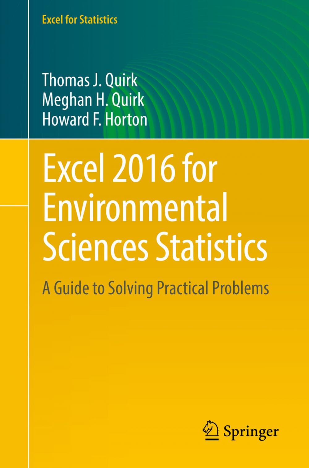 Big bigCover of Excel 2016 for Environmental Sciences Statistics