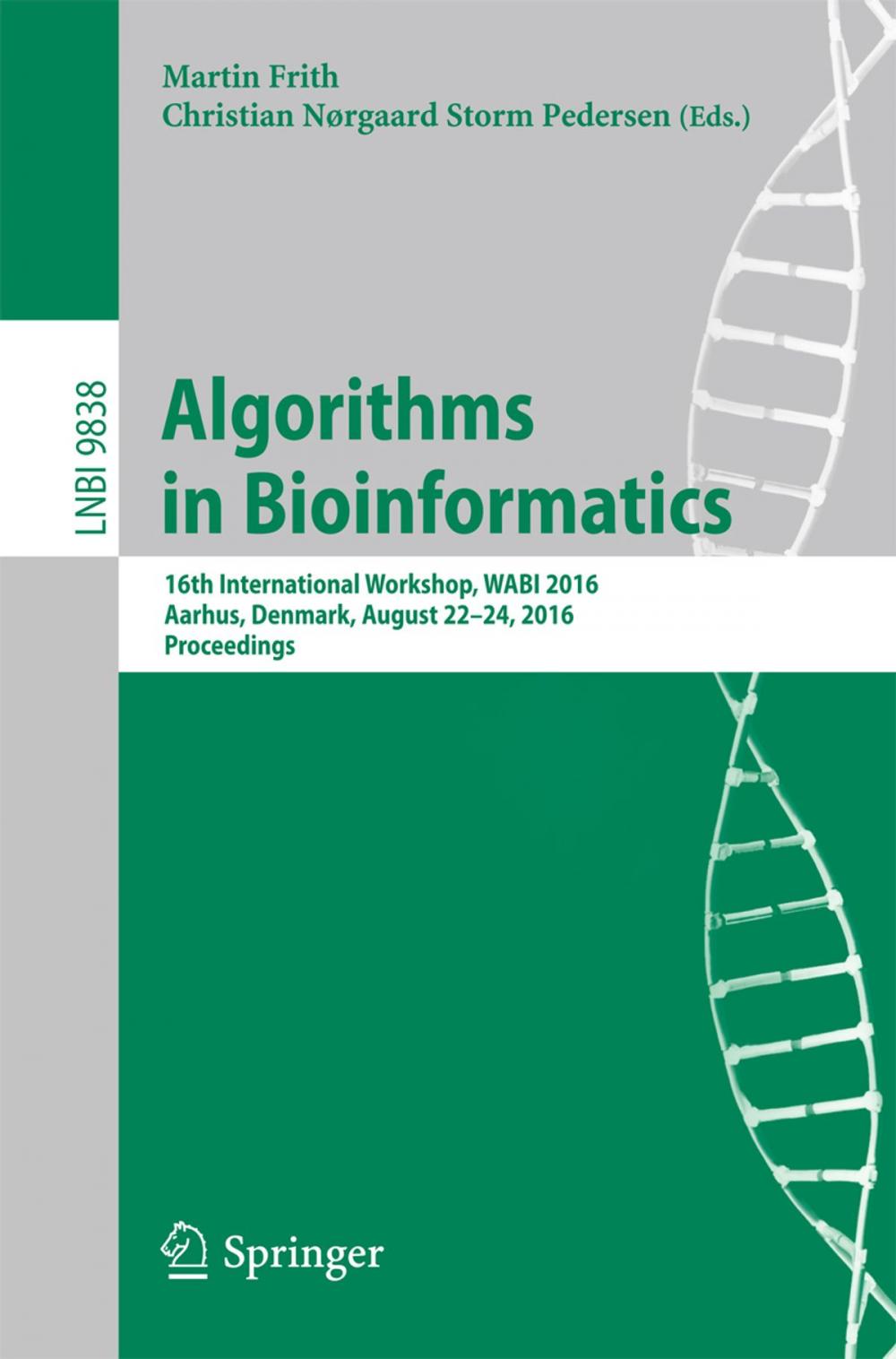 Big bigCover of Algorithms in Bioinformatics