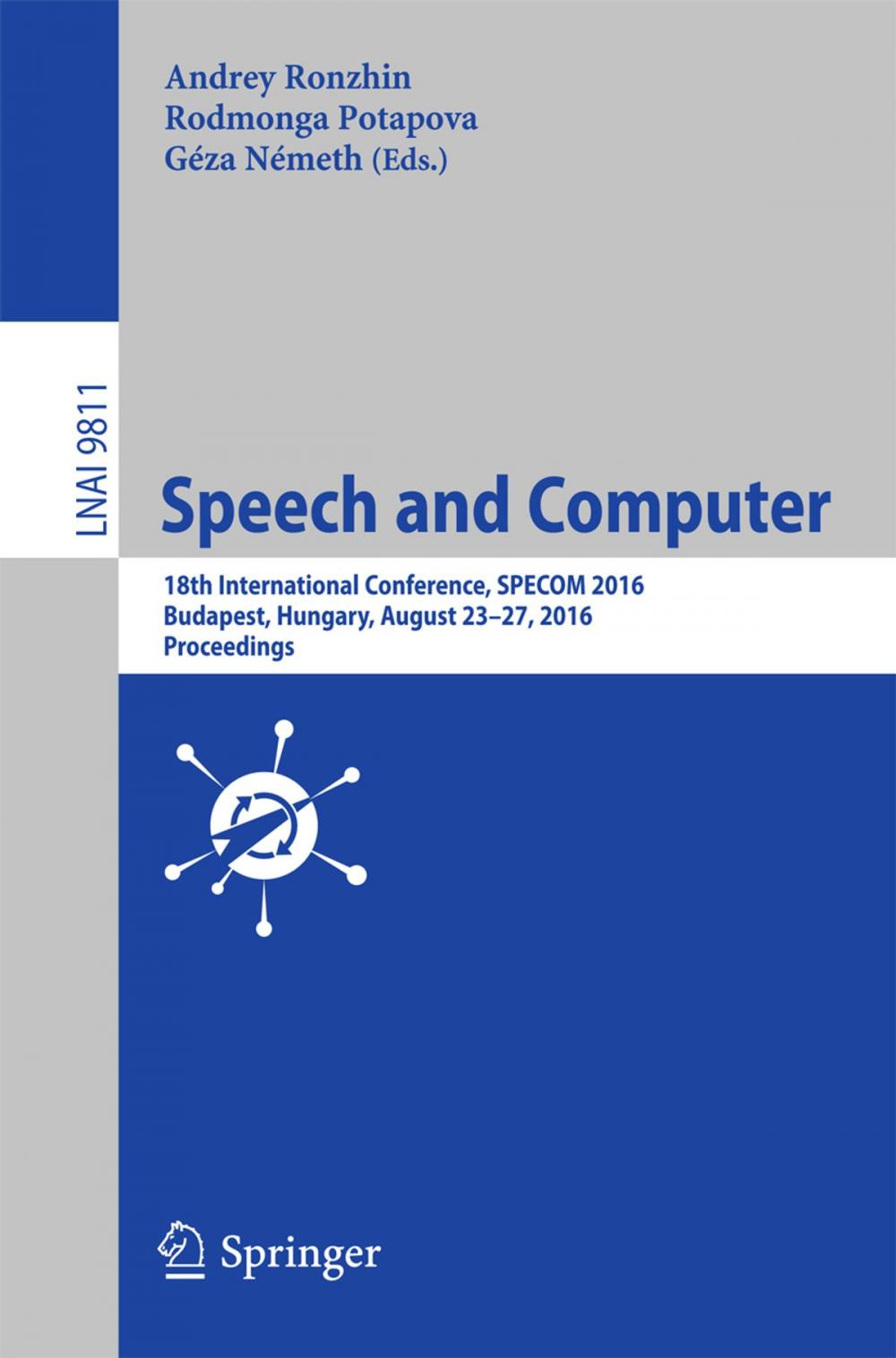 Big bigCover of Speech and Computer