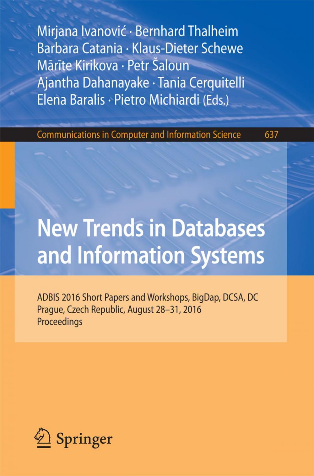 Big bigCover of New Trends in Databases and Information Systems