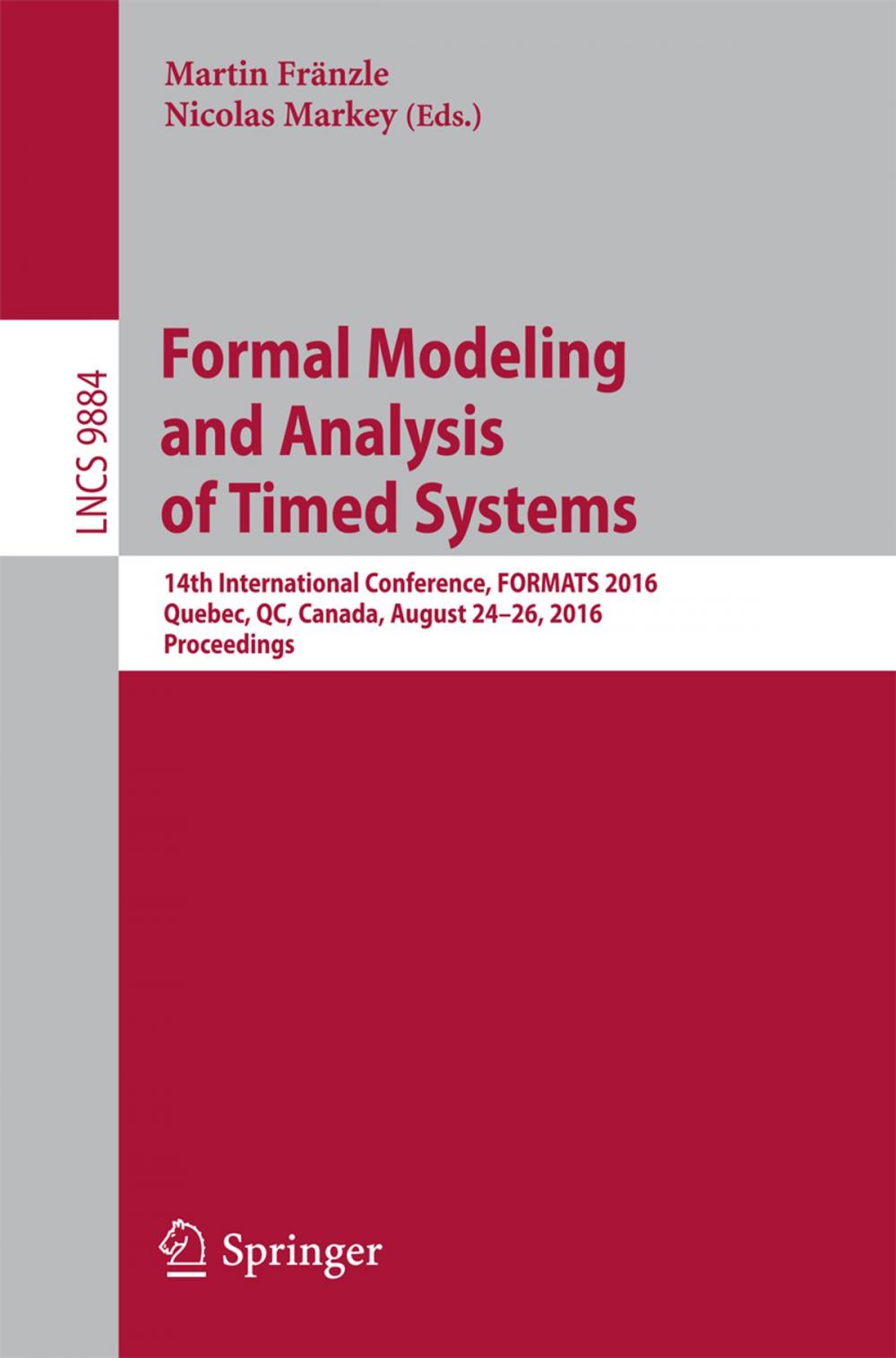 Big bigCover of Formal Modeling and Analysis of Timed Systems