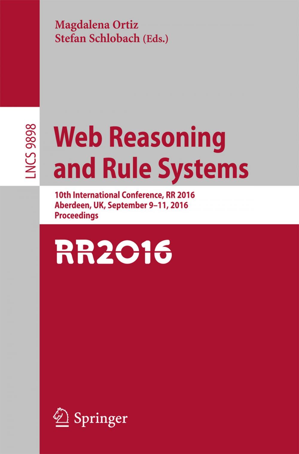 Big bigCover of Web Reasoning and Rule Systems