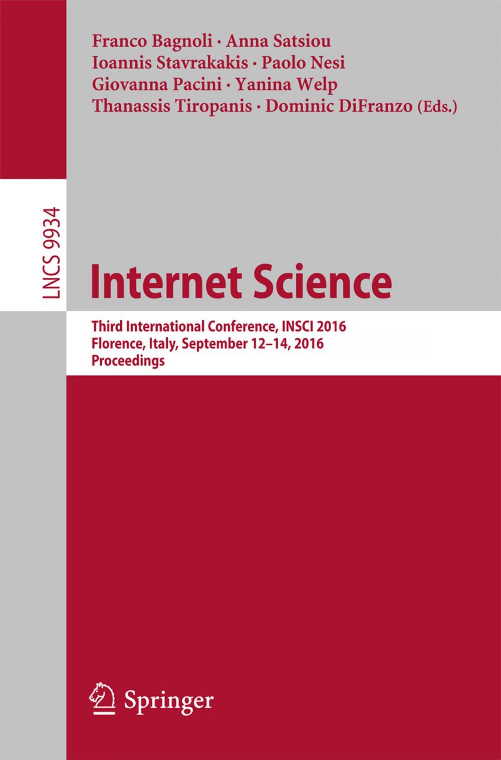 Big bigCover of Internet Science