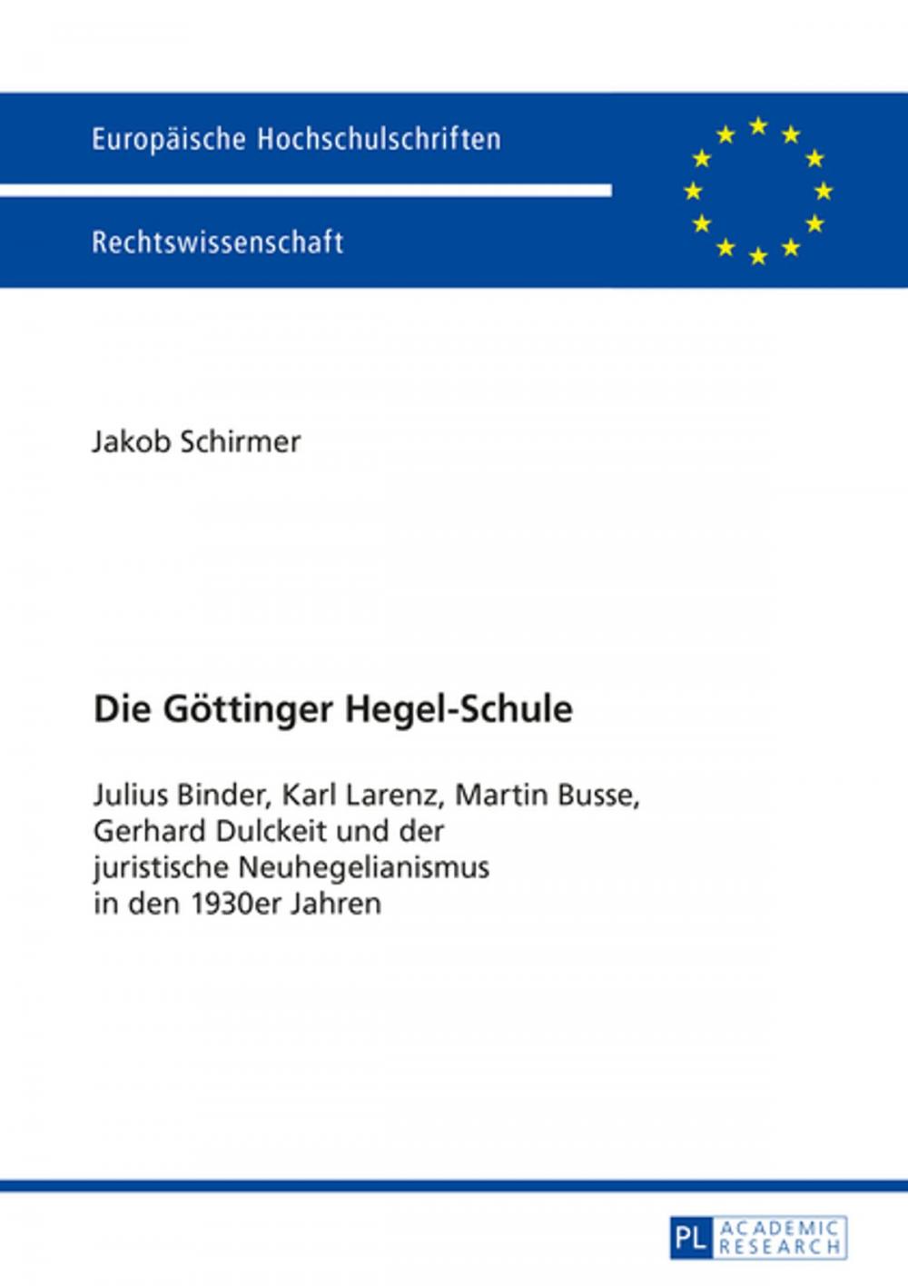 Big bigCover of Die Goettinger Hegel-Schule