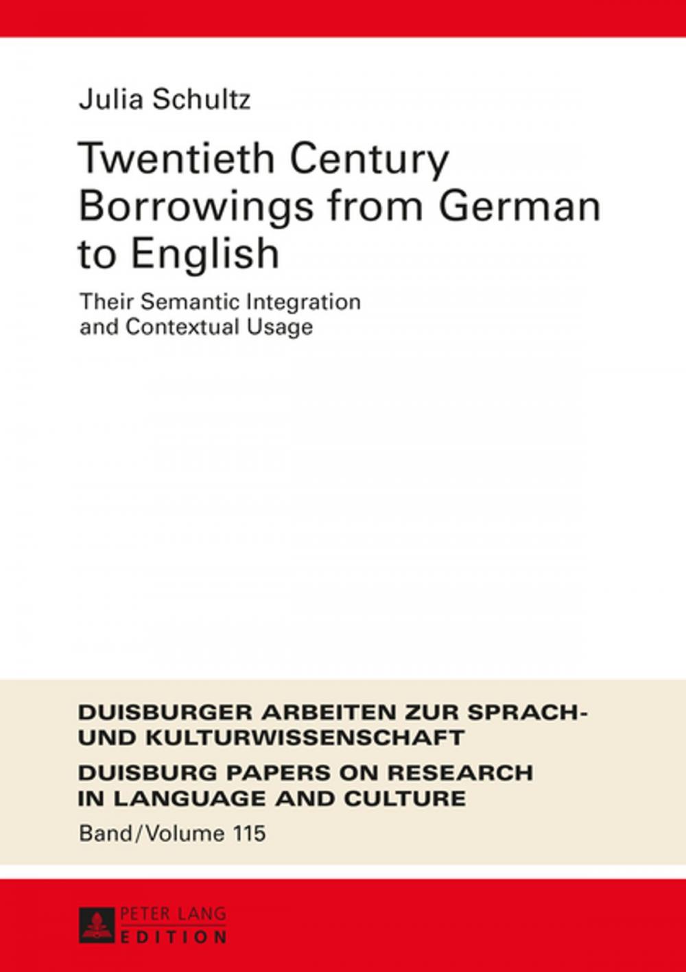 Big bigCover of Twentieth-Century Borrowings from German to English