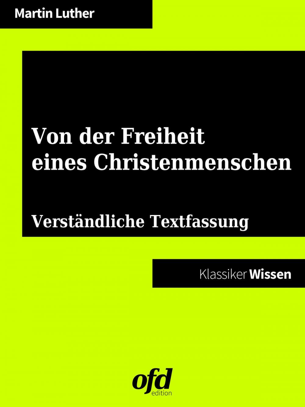 Big bigCover of Von der Freiheit eines Christenmenschen