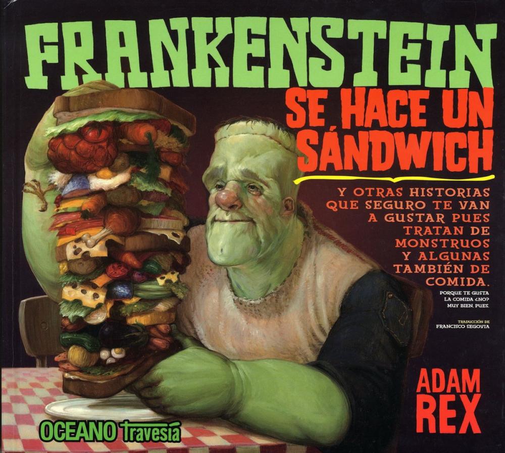 Big bigCover of Frankenstein se hace un sándwich