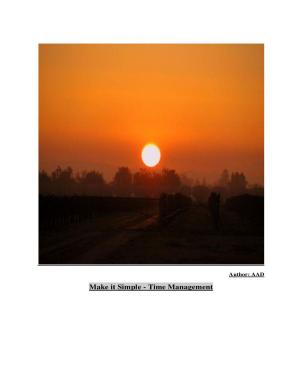 Cover of Make it Simple- Time Management