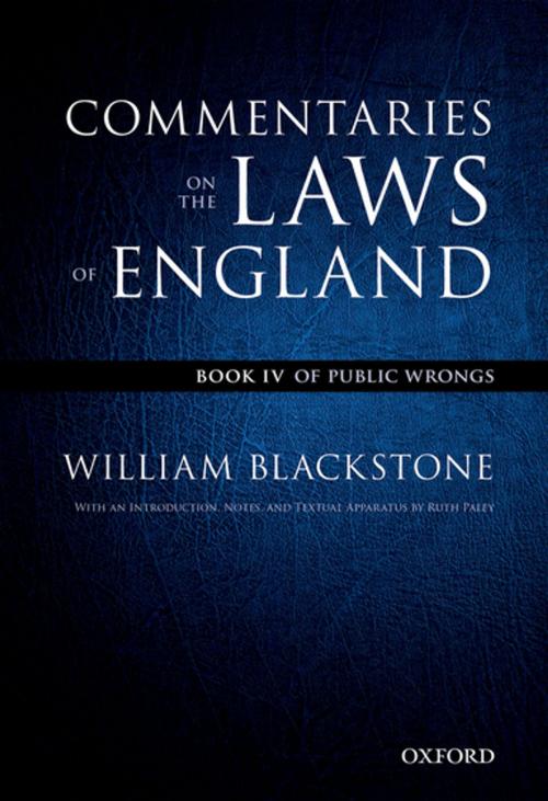 Cover of the book The Oxford Edition of Blackstone's: Commentaries on the Laws of England by William Blackstone, OUP Oxford