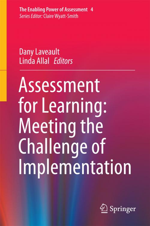 Cover of the book Assessment for Learning: Meeting the Challenge of Implementation by , Springer International Publishing