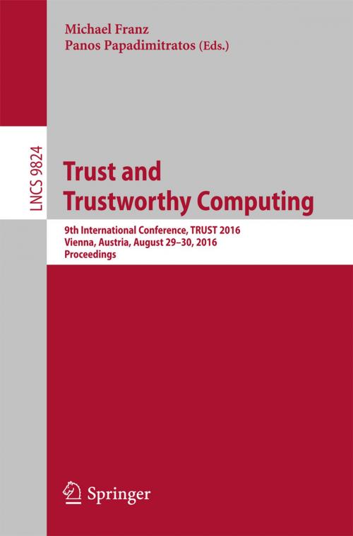 Cover of the book Trust and Trustworthy Computing by , Springer International Publishing