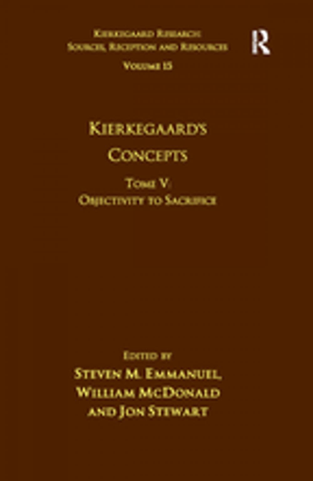 Big bigCover of Volume 15, Tome V: Kierkegaard's Concepts