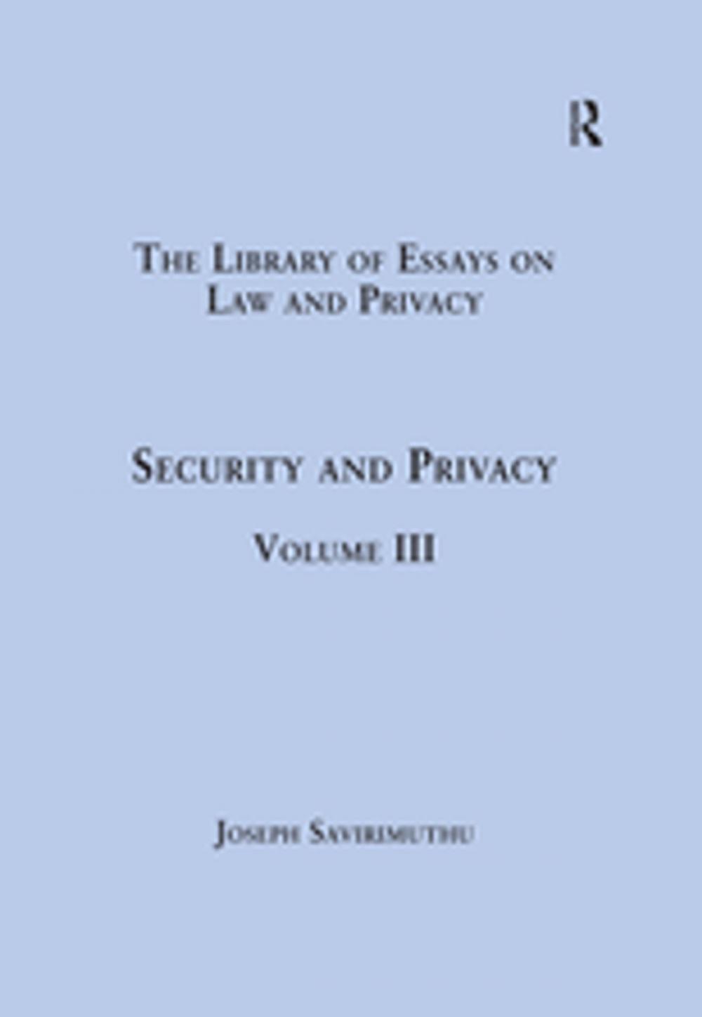 Big bigCover of Security and Privacy