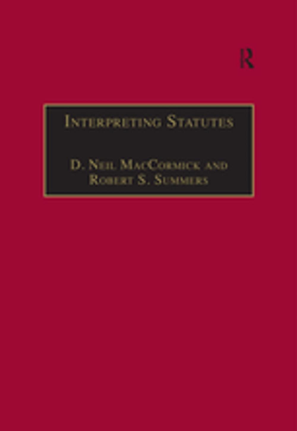 Big bigCover of Interpreting Statutes